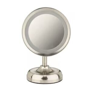 Conair Makeup Mirror BE93 Lighted Double Side Magnifying 5X/1X Tiltable On/Off